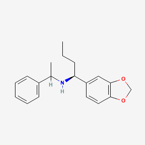 molecular formula C19H23NO2 B1487424 (1S)-1-(1,3-Benzodioxol-5-yl)-N-(1-phenylethyl)-1-butanamine CAS No. 2197190-06-8