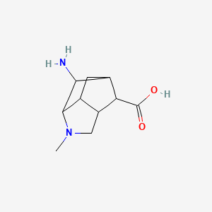 molecular formula C10H16N2O2 B1487427 2-Amino-4-methyl-4-azatricyclo[4.2.1.0~3,7~]nonane-9-carboxylic acid 