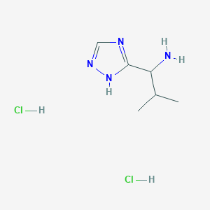 molecular formula C6H14Cl2N4 B1487429 2-Methyl-1-(4H-1,2,4-triazol-3-yl)-1-propanamine dihydrochloride CAS No. 2203842-37-7