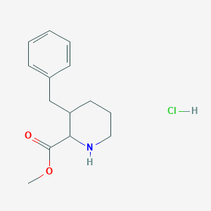 molecular formula C14H20ClNO2 B1487431 Methyl-3-benzyl-2-piperidinecarboxylate hydrochloride CAS No. 2197412-30-7
