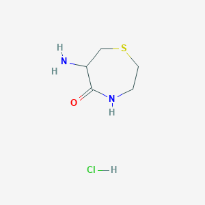 molecular formula C5H11ClN2OS B1487439 (R)-6-Amino-1,4-thiazepan-5-one hydrochloride CAS No. 1119471-25-8
