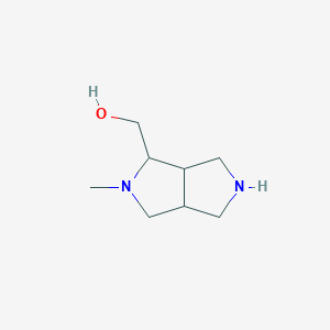 molecular formula C8H16N2O B1487441 [2-Methylhexahydropyrrolo[3,4-c]pyrrol-3(1H)-yl]methanol CAS No. 2168522-32-3