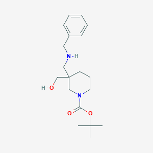 molecular formula C19H30N2O3 B1487444 tert-Butyl 3-[(benzylamino)methyl]-3-(hydroxymethyl)-1-piperidinecarboxylate CAS No. 2204961-86-2