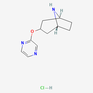(1R,3r,5S)-3-(pyrazin-2-yloxy)-8-azabicyclo[3.2.1]octane sesquihydrochloride