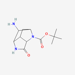 tert-Butyl 9-amino-4-oxo-2,5-diazatricyclo[4.2.1.0~3,7~]nonane-2-carboxylate