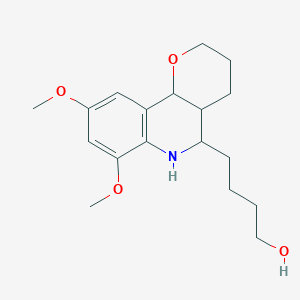 4-[7,9-Dimethoxy-3,4,4a,5,6,10b-hexahydro-2H-pyrano[3,2-c]quinolin-5-yl]-1-butanol