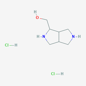 molecular formula C7H16Cl2N2O B1487455 Hexahydropyrrolo[3,4-c]pyrrol-3(1H)-ylmethanol dihydrochloride CAS No. 2204053-91-6