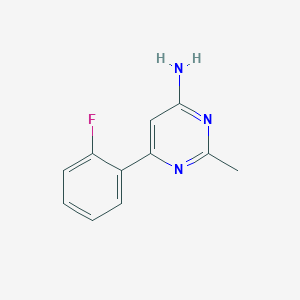 molecular formula C11H10FN3 B1487462 6-(2-Fluorophenyl)-2-methylpyrimidin-4-amine CAS No. 1159819-61-0
