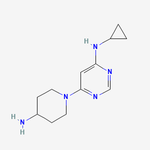 molecular formula C12H19N5 B1487463 6-(4-aminopiperidin-1-yl)-N-cyclopropylpyrimidin-4-amine CAS No. 1185541-96-1