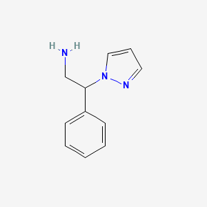 molecular formula C11H13N3 B1487464 2-phenyl-2-(1H-pyrazol-1-yl)ethanamine CAS No. 1211011-92-5