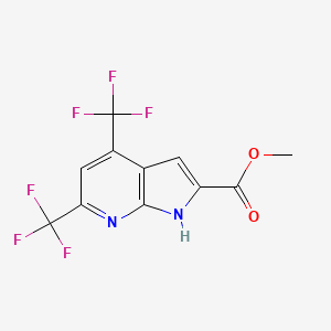 Methyl 4,6-bis(trifluoromethyl)-1H-pyrrolo[2,3-b]pyridine-2-carboxylate
