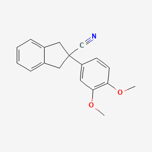 molecular formula C18H17NO2 B1487468 2-(3,4-Dimethoxyphenyl)indane-2-carbonitrile CAS No. 1160264-27-6