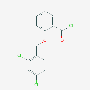 molecular formula C14H9Cl3O2 B1487470 2-[(2,4-Dichlorobenzyl)oxy]benzoyl chloride CAS No. 1160260-30-9