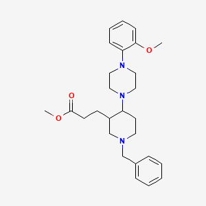 molecular formula C27H37N3O3 B1487475 Methyl 3-{1-benzyl-4-[4-(2-methoxyphenyl)piperazin-1-yl]piperidin-3-yl}propanoate CAS No. 1134331-51-3
