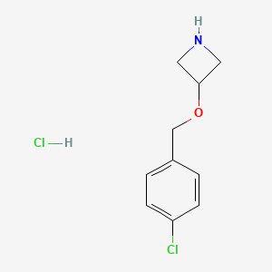 molecular formula C10H13Cl2NO B1487479 3-[(4-Chlorobenzyl)oxy]azetidine hydrochloride CAS No. 897019-60-2