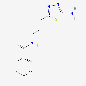 molecular formula C12H14N4OS B1487482 N-[3-(5-氨基-1,3,4-噻二唑-2-基)丙基]苯甲酰胺 CAS No. 1199215-74-1