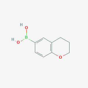 molecular formula C9H11BO3 B1487484 Chroman-6-ylboronic acid CAS No. 279261-84-6