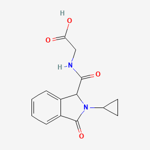 B1487486 2-[(2-cyclopropyl-3-oxo-2,3-dihydro-1H-isoindol-1-yl)formamido]acetic acid CAS No. 1214661-19-4