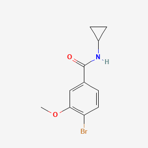 molecular formula C11H12BrNO2 B1487490 4-溴-N-环丙基-3-甲氧基苯甲酰胺 CAS No. 1072944-35-4