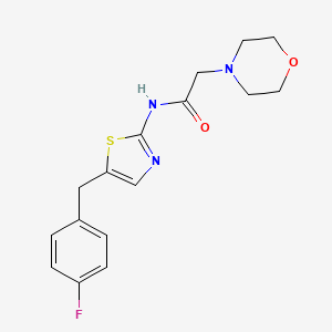 molecular formula C16H18FN3O2S B14874902 N-(5-(4-fluorobenzyl)thiazol-2-yl)-2-morpholinoacetamide 