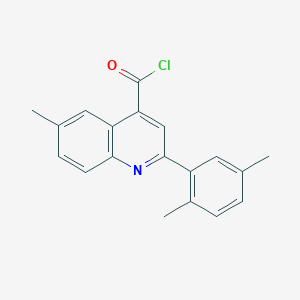 molecular formula C19H16ClNO B1487493 2-(2,5-Dimethylphenyl)-6-methylquinoline-4-carbonyl chloride CAS No. 1160253-49-5