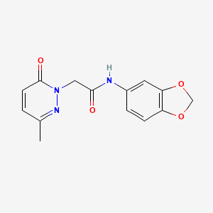 molecular formula C14H13N3O4 B14875037 N-(1,3-benzodioxol-5-yl)-2-(3-methyl-6-oxopyridazin-1(6H)-yl)acetamide 