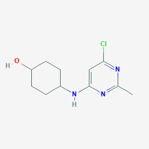 4-((6-Chloro-2-methylpyrimidin-4-yl)amino)cyclohexan-1-ol