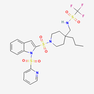 molecular formula C23H27F3N4O6S3 B1487507 CB2R-IN-1 