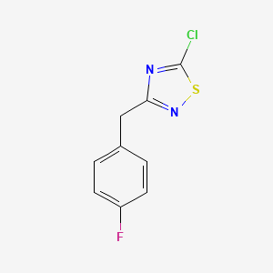 molecular formula C9H6ClFN2S B1487516 5-Chloro-3-[(4-fluorophenyl)methyl]-1,2,4-thiadiazole CAS No. 946418-98-0