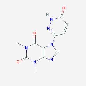 molecular formula C11H10N6O3 B148752 6-(7-Theophylline)-3(2H)-pyridazinone CAS No. 139026-57-6