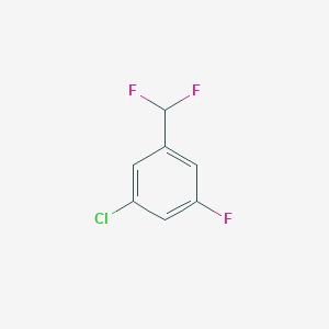 molecular formula C7H4ClF3 B1487521 1-Chloro-3-(difluoromethyl)-5-fluorobenzene CAS No. 1214333-10-4