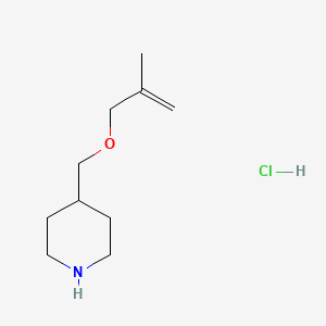 molecular formula C10H20ClNO B1487523 2-Methyl-2-propenyl 4-piperidinylmethyl ether hydrochloride CAS No. 1185297-21-5