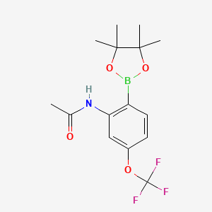 N-(2-(4,4,5,5-Tetramethyl-1,3,2-dioxaborolan-2-yl)-5-(trifluoromethoxy)phenyl)acetamide