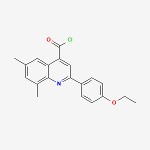 molecular formula C20H18ClNO2 B1487545 2-(4-Ethoxyphenyl)-6,8-dimethylquinoline-4-carbonyl chloride CAS No. 1160262-87-2