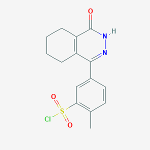 2-Methyl-5-(4-oxo-3,4,5,6,7,8-hexahydrophthalazin-1-yl)benzenesulfonyl chloride
