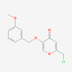 molecular formula C14H13ClO4 B1487549 2-(chloromethyl)-5-[(3-methoxybenzyl)oxy]-4H-pyran-4-one CAS No. 1248907-44-9