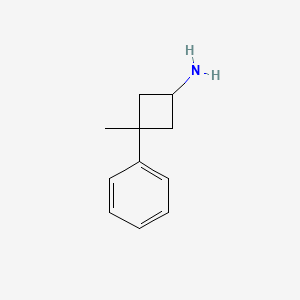 molecular formula C11H15N B1487553 3-Methyl-3-phenylcyclobutan-1-amine CAS No. 1258826-70-8