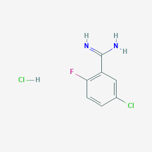 molecular formula C7H7Cl2FN2 B1487557 5-Chloro-2-fluoro-benzamidine hydrochloride CAS No. 1187929-52-7