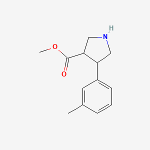 molecular formula C13H17NO2 B1487558 Methyl 4-(m-tolyl)pyrrolidine-3-carboxylate CAS No. 1394839-01-0