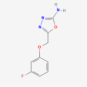 5-[(3-Fluorophenoxy)methyl]-1,3,4-oxadiazol-2-amine