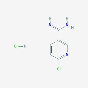 molecular formula C6H7Cl2N3 B1487574 6-Chloronicotinimidamide hydrochloride CAS No. 201937-23-7