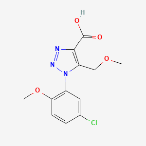 molecular formula C12H12ClN3O4 B1487576 1-(5-chloro-2-methoxyphenyl)-5-(methoxymethyl)-1H-1,2,3-triazole-4-carboxylic acid CAS No. 1326837-98-2