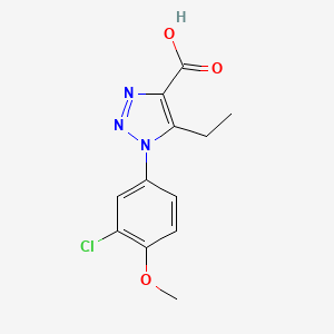 molecular formula C12H12ClN3O3 B1487577 1-(3-chloro-4-methoxyphenyl)-5-ethyl-1H-1,2,3-triazole-4-carboxylic acid CAS No. 1267764-41-9