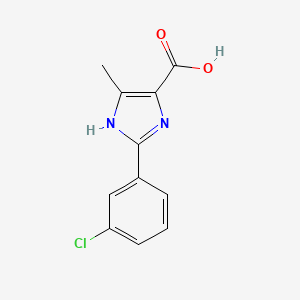 molecular formula C11H9ClN2O2 B1487582 2-(3-氯苯基)-5-甲基-1H-咪唑-4-羧酸 CAS No. 1226001-92-8