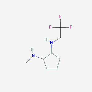 molecular formula C8H15F3N2 B14875867 N1-methyl-N2-(2,2,2-trifluoroethyl)cyclopentane-1,2-diamine 