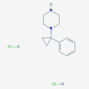 molecular formula C13H20Cl2N2 B1487587 1-(1-Phenyl-cyclopropyl)-piperazine dihydrochloride CAS No. 1263378-62-6
