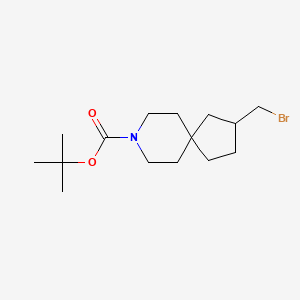 molecular formula C15H26BrNO2 B14875916 Tert-butyl 2-(bromomethyl)-8-azaspiro[4.5]decane-8-carboxylate 