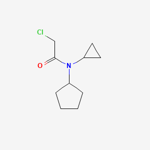 molecular formula C10H16ClNO B1487593 2-chloro-N-cyclopentyl-N-cyclopropylacetamide CAS No. 1311314-40-5