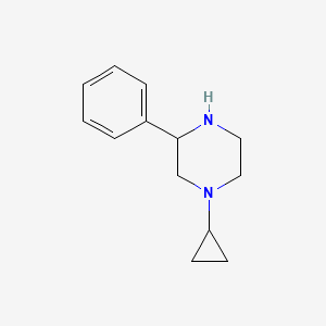 molecular formula C13H18N2 B1487594 1-Cyclopropyl-3-phenylpiperazine CAS No. 1248907-49-4