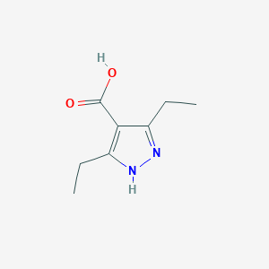 molecular formula C8H12N2O2 B1487596 3,5-diethyl-1H-pyrazole-4-carboxylic acid CAS No. 1821054-68-5